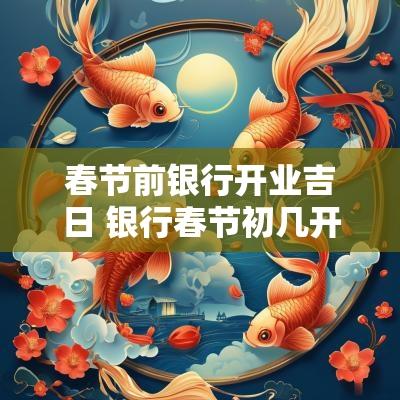 春节前银行开业吉日 银行春节初几开工