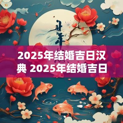 2025年结婚吉日汉典 2025年结婚吉日查询表