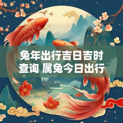 蛇年出行吉日吉时查询 属兔今日出行吉时查询