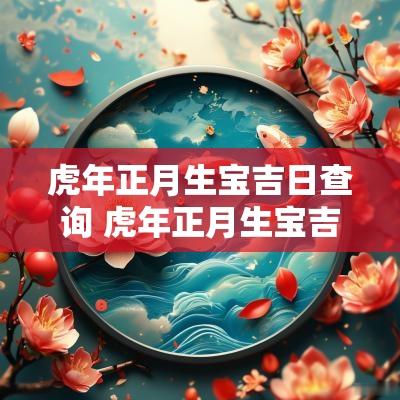 蛇年正月生宝吉日查询 蛇年正月生宝吉日查询最新