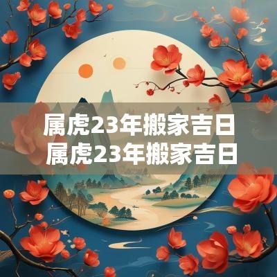 属虎23年搬家吉日 属虎23年搬家吉日有哪些