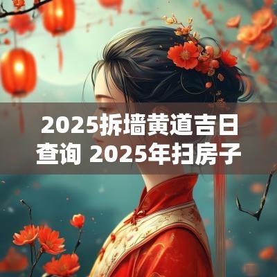 2025拆墙黄道吉日查询 2025年扫房子黄道吉日