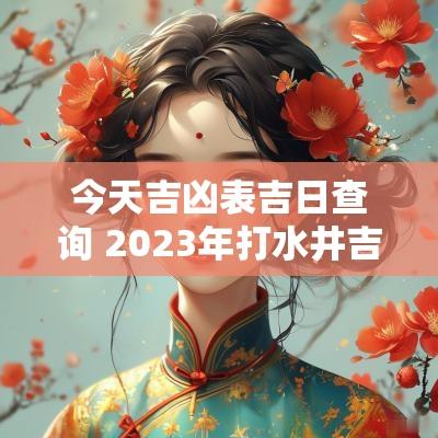 今天吉凶表吉日查询 2025年打水井吉日查询吉凶时辰表