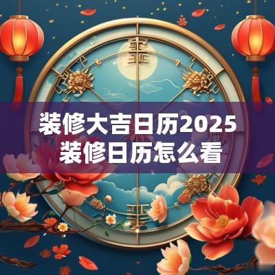 装修大吉日历2025 装修日历怎么看