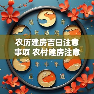 农历建房吉日注意事项 农村建房注意事项和建议