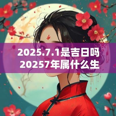 2025.7.1是吉日吗 20257年属什么生肖