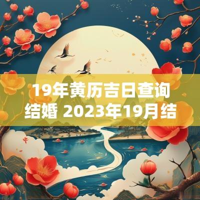 19年黄历吉日查询结婚 2025年19月结婚黄道吉日查询