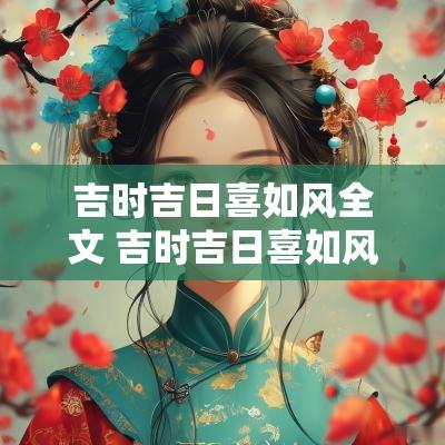 吉时吉日喜如风全文 吉时吉日喜如风完整