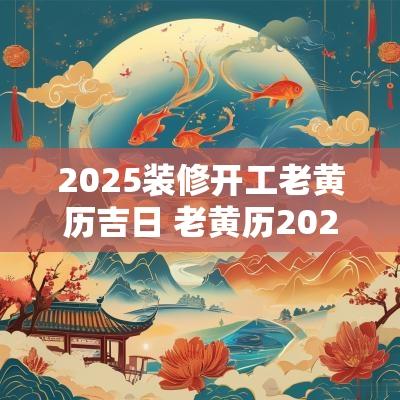 2025装修开工老黄历吉日 老黄历2025年黄道吉日装修开工
