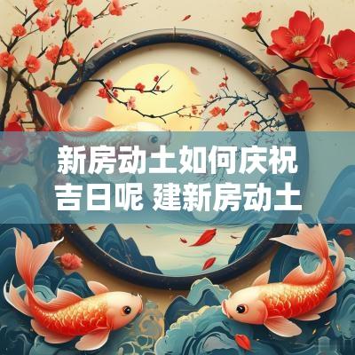 新房动土如何庆祝吉日呢 建新房动土怎样选吉日吉时