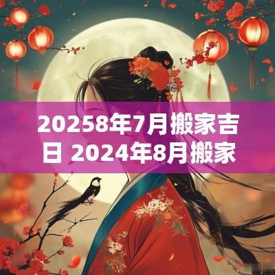 20258年7月搬家吉日 2025年8月搬家入宅黄道吉日