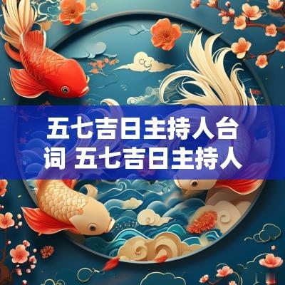 五七吉日主持人台词 五七吉日主持人台词完整版