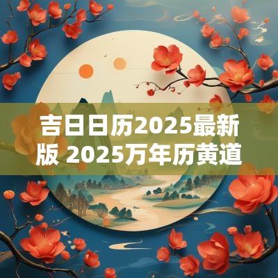 吉日日历2025最新版 2025万年历黄道吉日一览表