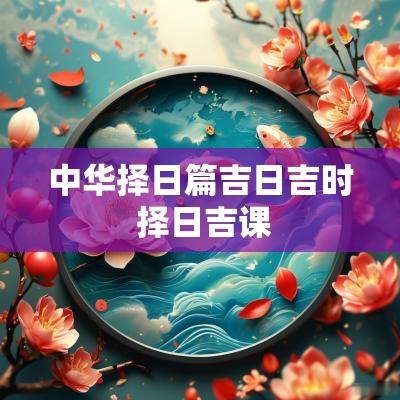 中华择日篇吉日吉时 择日吉课