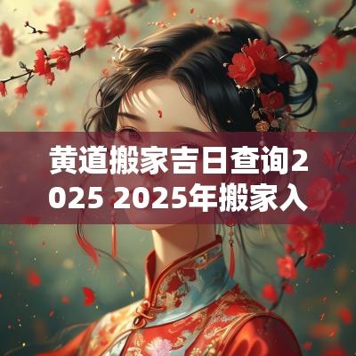 黄道搬家吉日查询2025 2025年搬家入宅黄道吉日