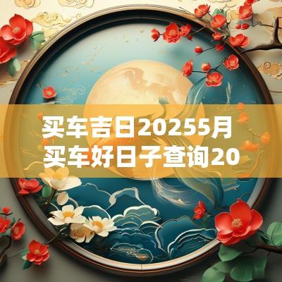 买车吉日20255月 买车好日子查询2025年5月