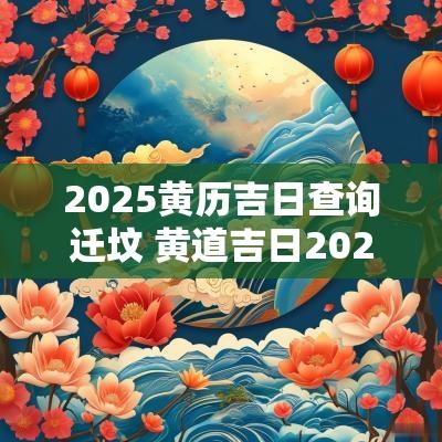 2025黄历吉日查询迁坟 黄道吉日2025年老黄历查询