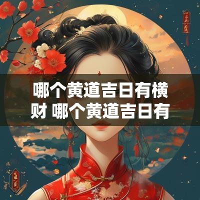 哪个黄道吉日有横财 哪个黄道吉日有横财的