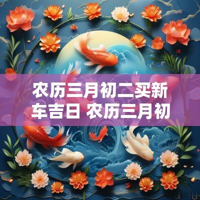 农历三月初二买新车吉日 农历三月初二买新车吉日好吗