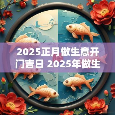 2025正月做生意开门吉日 2025年做生意开业吉日有哪些