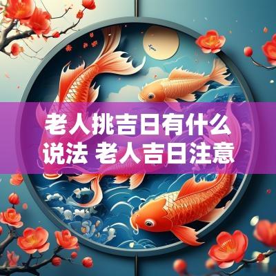 老人挑吉日有什么说法 老人吉日注意什么