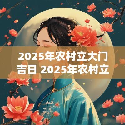2025年农村立大门吉日 2025年农村立大门吉日时间