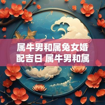 属牛男和属兔女婚配吉日 属牛男和属兔女婚姻配吗
