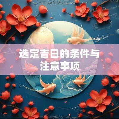 选定吉日的条件与注意事项