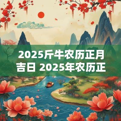 2025斤牛农历正月吉日 2025年农历正月搬家吉日