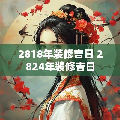 2818年装修吉日 2824年装修吉日