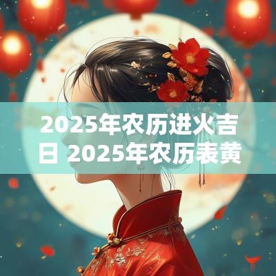 2025年农历进火吉日 2025年农历表黄道吉日