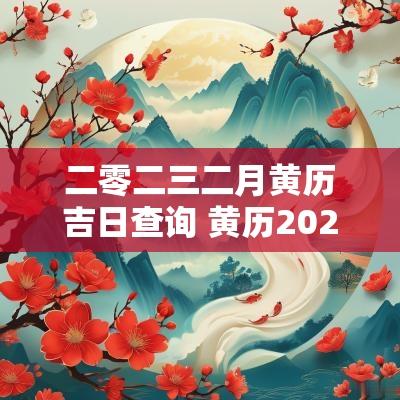 二零二三二月黄历吉日查询 黄历2025年2月黄道吉日查询