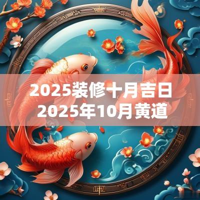 2025装修十月吉日 2025年10月黄道吉日