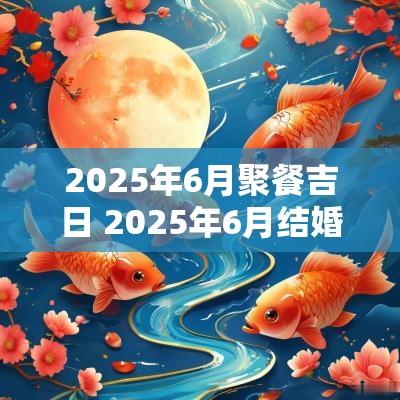 2025年6月聚餐吉日 2025年6月结婚吉日