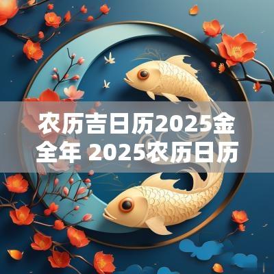 农历吉日历2025金全年 2025农历日历