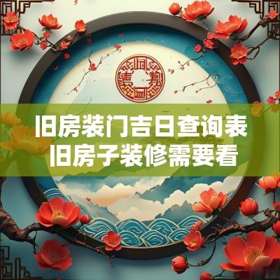 旧房装门吉日查询表 旧房子装修需要看吉日吗