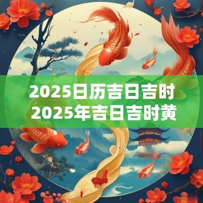 2025日历吉日吉时 2025年吉日吉时黄道吉日