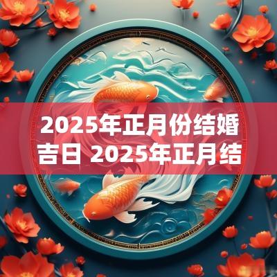 2025年正月份结婚吉日 2025年正月结婚吉日一览表
