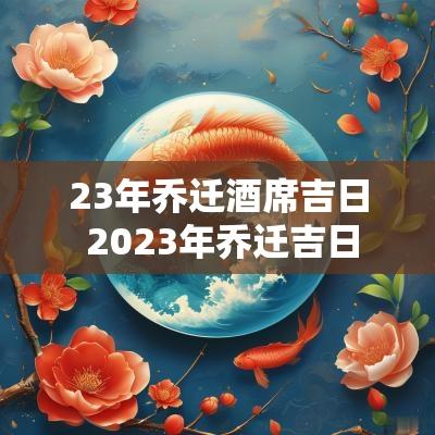 23年乔迁酒席吉日 2025年乔迁吉日