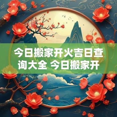 今日搬家开火吉日查询大全 今日搬家开火吉日查询大全表