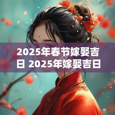 2025年春节嫁娶吉日 2025年嫁娶吉日查询表