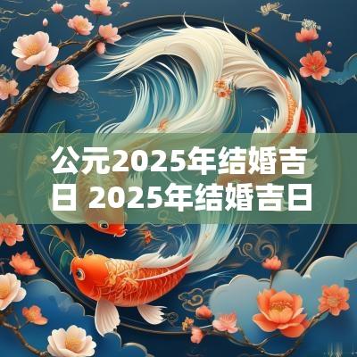 公元2025年结婚吉日 2025年结婚吉日