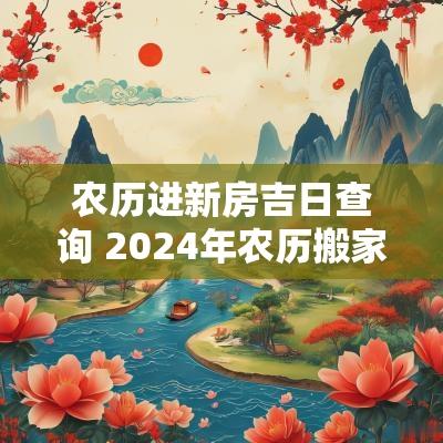 农历进新房吉日查询 2025年农历搬家入新房吉日有哪些