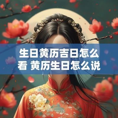 生日黄历吉日怎么看 黄历生日怎么说