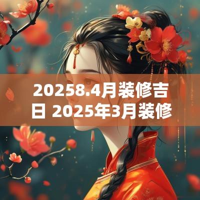20258.4月装修吉日 2025年3月装修吉日一览表