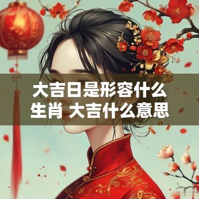 大吉日是形容什么生肖 大吉什么意思