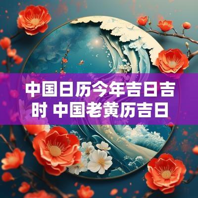 中国日历今年吉日吉时 中国老黄历吉日吉时