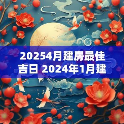 20254月建房最佳吉日 2025年1月建房吉日一览表