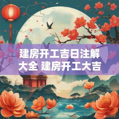 建房开工吉日注解大全 建房开工大吉祝福语大全
