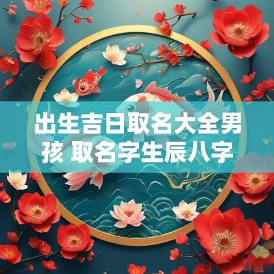 出生吉日取名大全男孩 取名字生辰八字起名2025年男孩